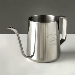빈플러스 오픈형 핸드드립 주전자 스텐 커피 주전자 드립포트 서버 입문용 실버 600ml
