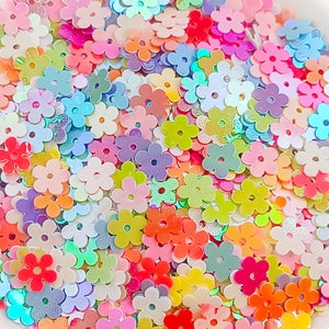 슬라임 데코덴 스팽글 500g 데이지모양 혼합색 파츠 대용량