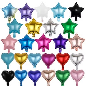내맘대로 장식용 23cm 미니 하트 별 은박풍선 낱개 생일 파티 장식