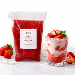 딸기청 수제청 1kg 대용량 과일청 카페 라떼