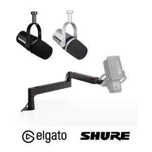 슈어 MV7 USB XLR 하이브리드 다이나믹 마이크 + 엘가토 암 키트