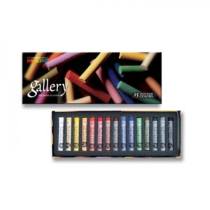 HGR 문교 갤러리 전문가용 원형파스텔 15색set MPA-15