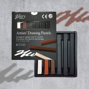 HGR 문교 스틱콘테 6본 크로키 스케치 드로잉파스텔