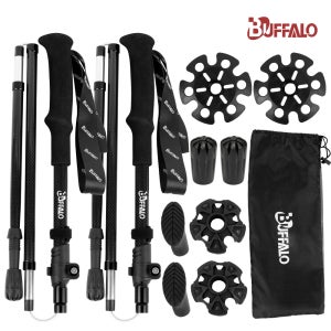 버팔로 카본 폴딩 초경량 접이식 5단 하이퍼 등산스틱 2개세트 트레킹