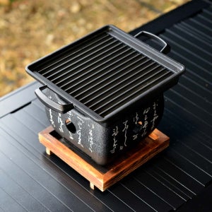 정사각 중형화로대+그릴 세트 일본화로 가정식 화로 미니화로대