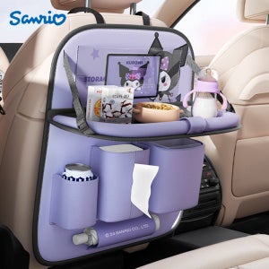 산리오 차량용 수납포켓 킥매트 테이블 트레이 캐릭터 자동차 용품 쿠로미, 뒷좌석