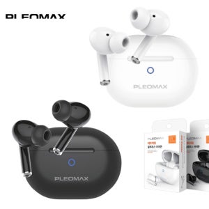 PLEOMAX 최신 5.3 블루투스 음악재생 통화기능 무선 이어폰 화이트 블랙 장시간 사용 고성능 무선이어폰