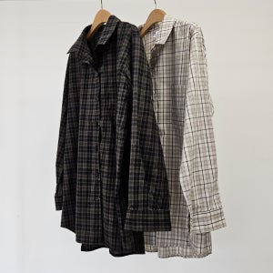 빅사이즈루즈남방 S690L409 에디원포켓체크루즈셔츠 CR