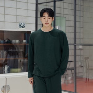 이너쿠키 슬림 피치 기모 잠옷 홈웨어 남성잠옷 남자파자마 세트 IHC7953