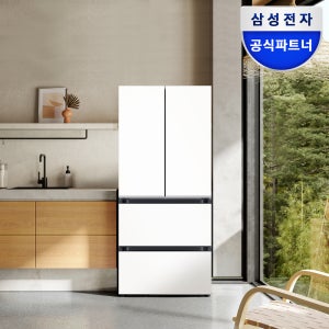 삼성 비스포크 김치냉장고 스탠드형 4도어 양문형 냉장고김치냉장고 겸용 490L 김치통포함