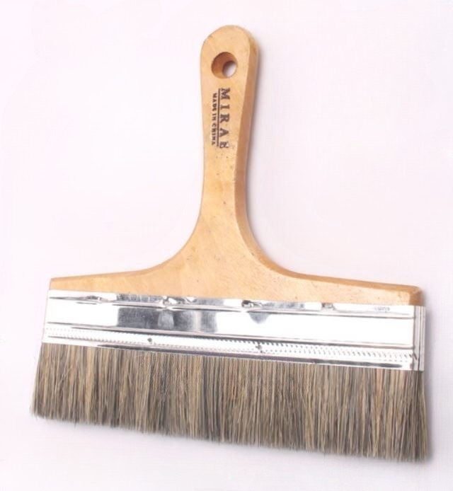 미장솔 도배붓 10인치 10개 나무손잡이