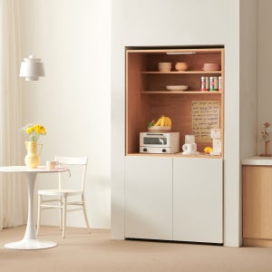 제크리 카멜 1000 주방수납장 홈카페장 맞춤 키큰 틈새 냉장고장 홈카페 수납장