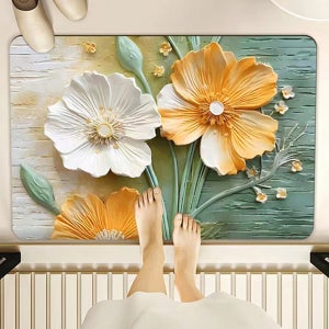 빨아쓰는규조토발매트 대형주방 발닦개 세탁 착시 얇은 귀여운 사무실 물흡수 소프트규조토