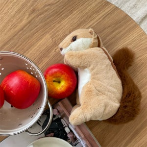 프로젝트소품 다람쥐 필통 토실토실 귀여운 인형 파우치 펜케이스