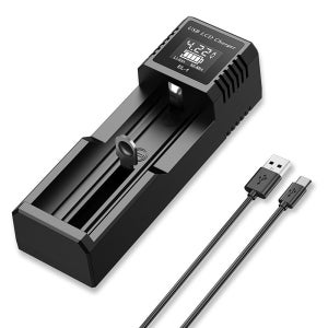 EL-1 LCD 디지털 전자 배터리충전기 다용도 만능 18650 26650 리튬이온 니켈수소 AA AAA