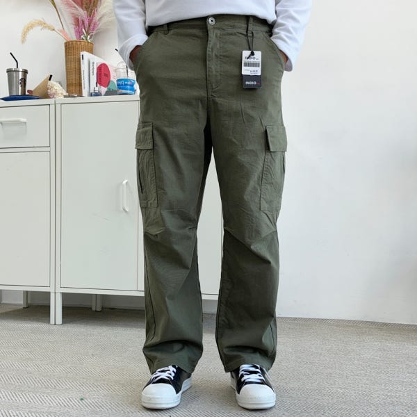 파라슈트카고팬츠 남자 세미 와이드 카고 건빵바지