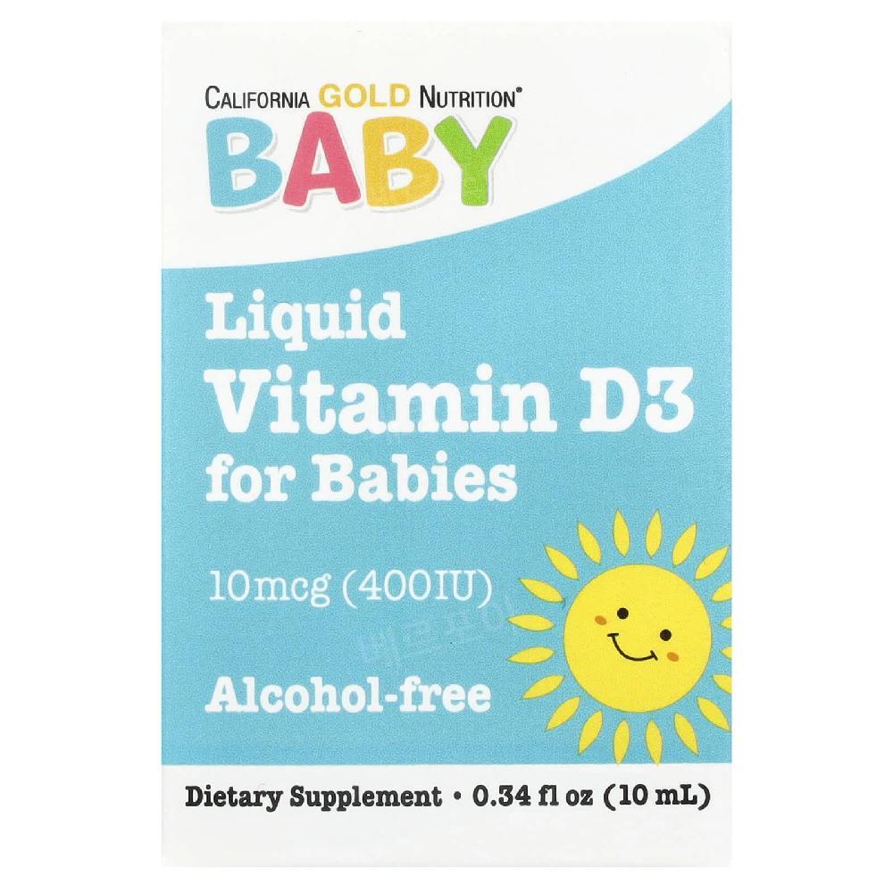 캘리포니아골드 <b>베이비 비타민 D3 리퀴드</b> 액상 <b>400IU</b> 10ml Vitamin D3