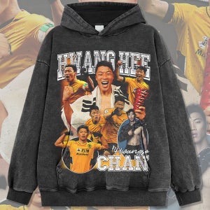 황희찬 Hwang 프린트 티셔츠 후드 빈티지 울버햄튼 프리미어리그 축구