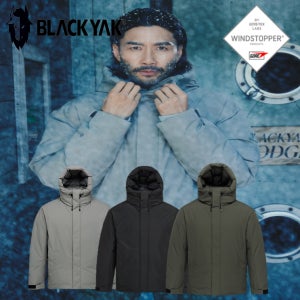 블랙야크 빅사이즈 25년 노홍철 남성 숏패딩 구스 거위털 윈드스토퍼 히마 숏 다운자켓