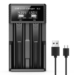 EL-2 LCD 만능 배터리충전기 18650 26650 리튬이온 니켈수소 AA AAA