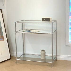 비햅핀 모듈러 모듈 가구 수납 거실장 거실 선반 3단 진열장 비스포크 유리 장식장 콘솔