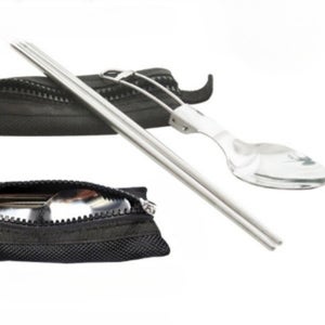 캠핑 수저세트 1인용 숟가락 젓가락 휴대용 접이식 식기