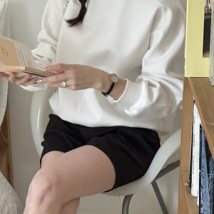 나그랑 레이어드 절개라인 백요크 데일리 개강룩 루즈핏 맨투맨 티셔츠