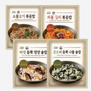 자연별곡 볶음밥 4종 (곤드레 솥밥+버섯솥밥+차돌김치+소불고기)
