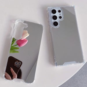 심플 미러 젤리 범퍼 슬림 핸드폰 케이스 spc022 실버, 갤럭시A32 5G-점프