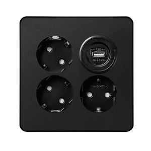 제일전기 디아트플러스 메탈블랙 USB 1포트+콘센트 3구