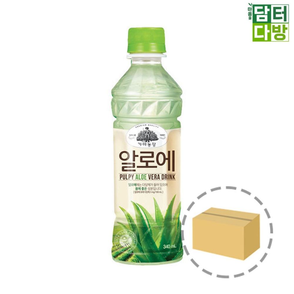 가야 농장 알로에 <b>면역력</b> 강화 알로에 과즙 음료 340ml 24페트