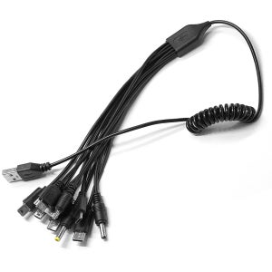 10 in 1 멀티 커넥터 케이블 60cm c타입 마이크로 미니 5핀 라이트닝30핀 노키아2.0mm 3.5mm 4.0mm psp 구형 삼성 핸드폰