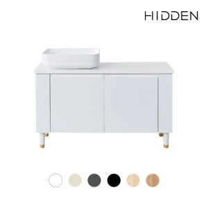 히든바스 미니멀 1200 하부장 대리석형 화장실 수납장 욕실장 히든화이트