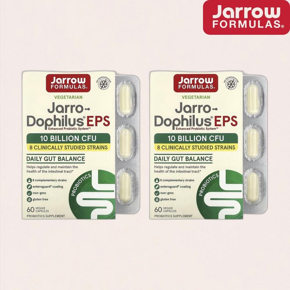 재로우 Jarro-Dophilus EPS 100억 CFU 60정 <b>프로바이오틱스</b> 유산균 2개