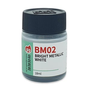아이피피IPP 락카도료 BM02 브라이트 메탈릭 화이트 18ml