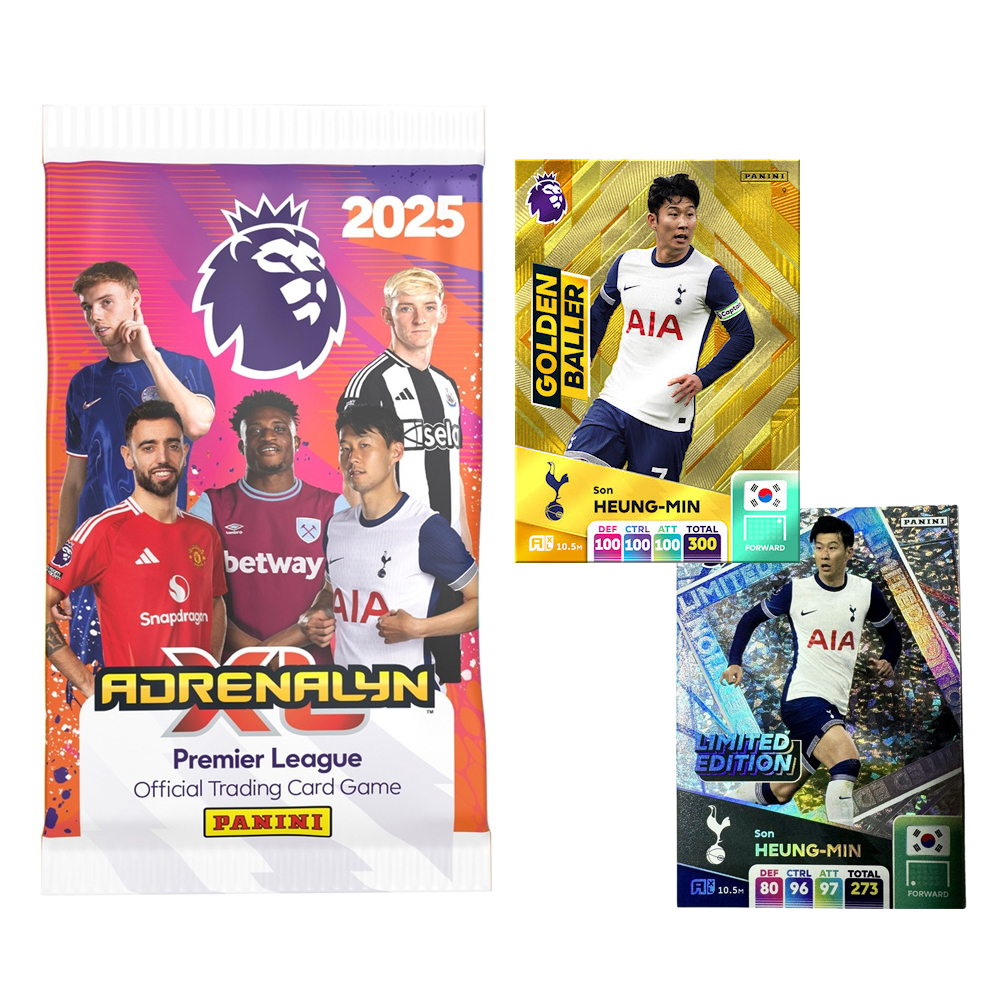 파니니 손흥민 축구카드 최신판 2025 아드레날린 XL 1팩 EPL 프리미어리그 K리그