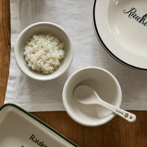 로렌스 크림화이트 공기 2P 도자기 밥그릇 한식 신혼 사기그릇