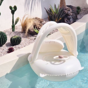 쿵스쿵스 아이링카 파라솔 보행기튜브(크리미) UV 아기 자동차 튜브 캐노피 그늘막 감성 국산 유아