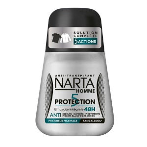 NARTA 데오드란 50ml 4팩 5 프로텍션 NARTA HOMME Men’s Deodorant 5 Actions Full Protection 48H