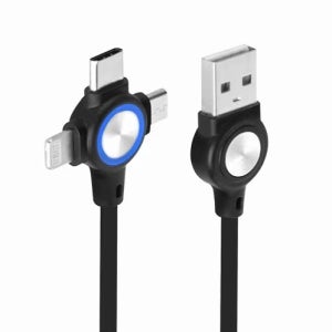 앱코 모바일 타워4 3in1 LED 고속충전 케이블 (1.2m)
