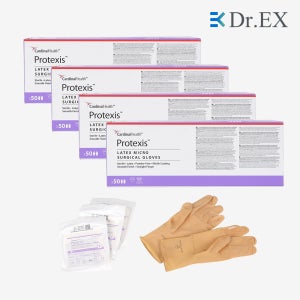 [1box] 카디날헬스케어 프로텍시스 마이크로 프리미엄 라텍스 수술장갑(성형외과, 피부과) 50쌍 x 4세트 PROTEXIS MICRO Latex Surgical Glove