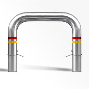 볼라드 101파이 L1200 H900 매립이동식 U형볼라드 스텐 / U자 안전 볼라드제작