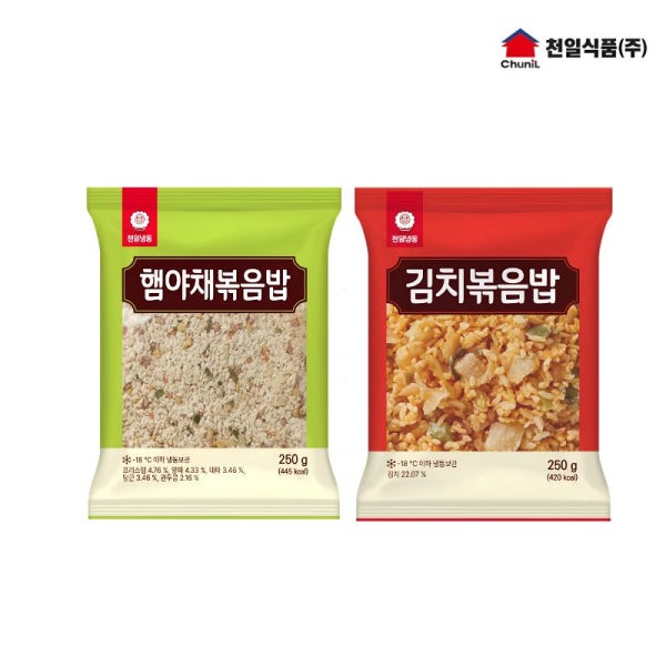 천일식품 볶음밥 250g 10봉 (햄야채5봉+김치5봉) 외 BEST 구성
