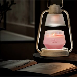 [공식] 양키캔들 정품 오브제캔들 스튜디오 컬렉션 + 비콘 캔들워머 SET 앰버앤샌들우드 비콘 샴페인