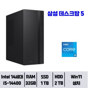 삼성 데스크탑5 DM500TGZ-AD5A Win11Home / 32GB 램 / NVMe SSD 1TB + HDD 2TB // YGY