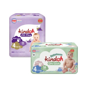 [낮밤기저귀] 킨도 오슬림 베베가드 팬티형(3팩) + 뉴올데이 팬티형(4팩) 4단계