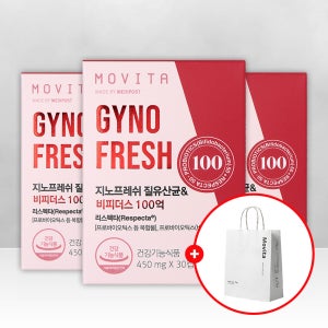 모비타 지노프레쉬 비피더스 여성 100억 질건강 유산균 30캡슐, 3개