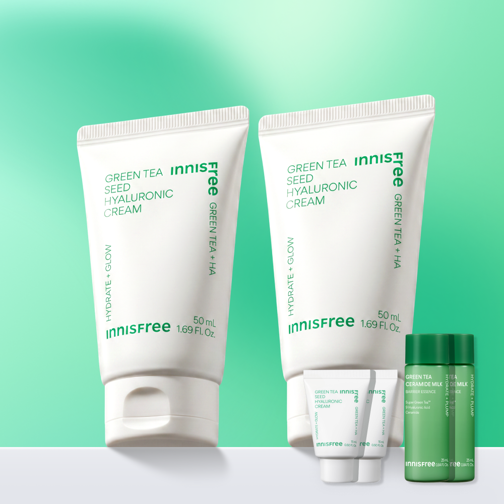 이니스프리 그린티 씨드 히알루론산 진정 보습 수분크림 50ml, 2개