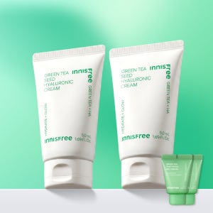 [더블구성] 이니스프리 그린티 씨드 히알루론산 보습 속건조 수분크림 50ml, 2개