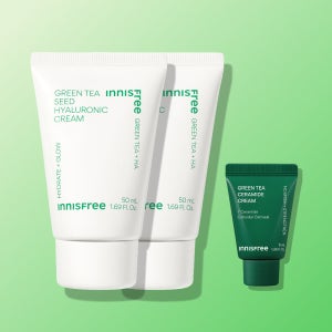 [더블구성] 이니스프리 그린티 씨드 히알루론산 수분크림 / 진정 보습 속건조 화잘먹 50ml, 2개
